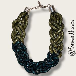 Bundle Sale 3 for $15 | Braided Statement Necklace – Yellow to Blue